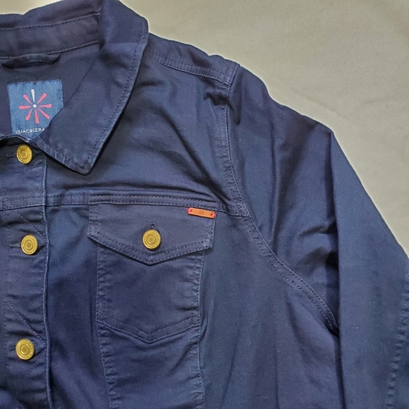 ISAACMIZRAHI live women's 18W navy blue denim jacket - Picture 4 of 10